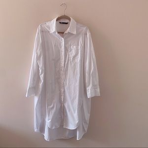 Zara White Shirt Dress